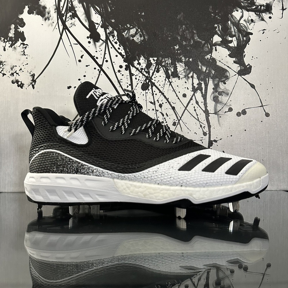 Adidas Icon 5 Baseball Cleats Mens‎ Size 12.5 G28249 Black White Oreo Boost